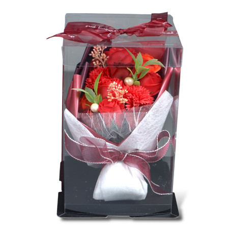 BOUQUET FIORI IN GIFT BOX RED 32X50X58