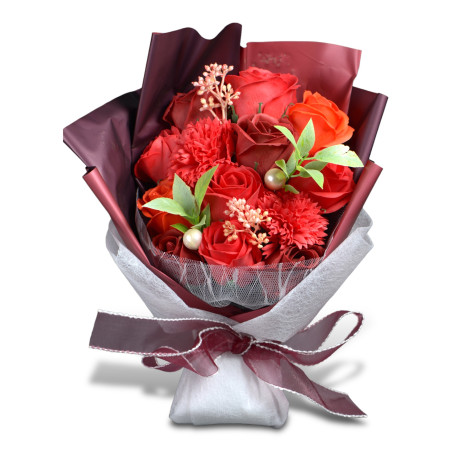 BOUQUET FIORI IN GIFT BOX RED 32X50X58