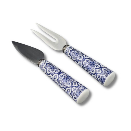 SET 2 PEZZI TAGLIA  FORMAGGIO MAIOLICA 13CM