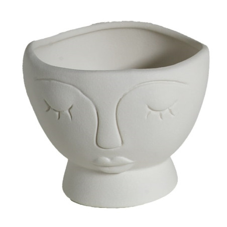 VASO VISO DONNA BIANCO H9.2 CM