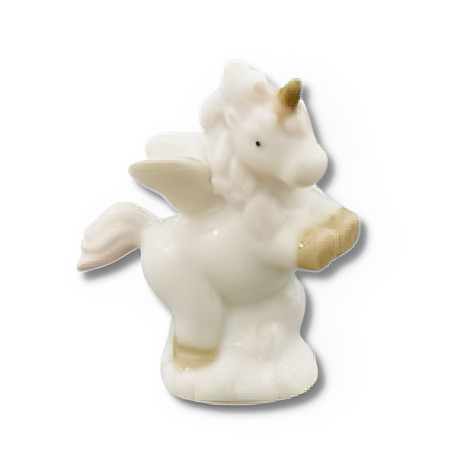 WHITE UNICORNO ROSA PICCOLO 5CM