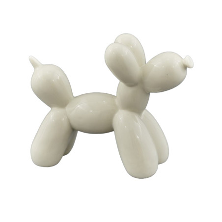 PALLONCINO CAGNOLINO BIANCO MEDIO 19CM