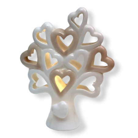 ALBERO DELLA VITA CUORI CON LED 16.5CM