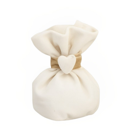 SACCHETTO  SOFT BIANCO CON CUORE