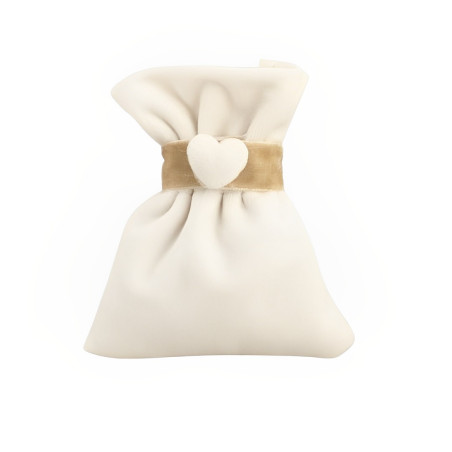 SACCHETTO SOFT BIANCO CON CUORE