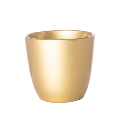 VASO CERAMICA H10XD10 CM GOLD