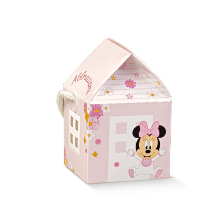 CASETTA CON CORDA 55X55X50 MINNIE BABY FLOWERS