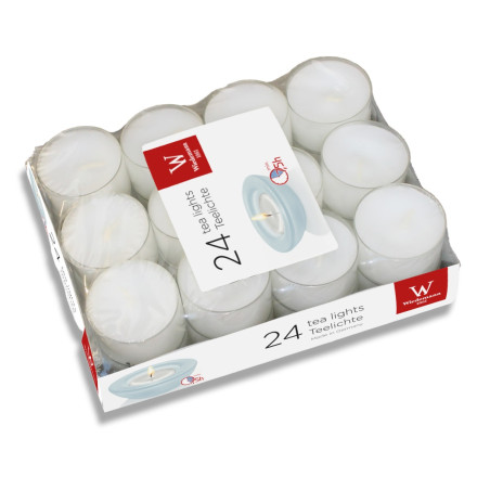 SET 24 TEA LIGHT  LUNGA DURATA