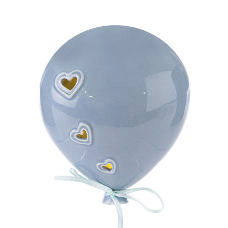 APPENDINO PALLONCINO LED PORCELLANA CELESTE