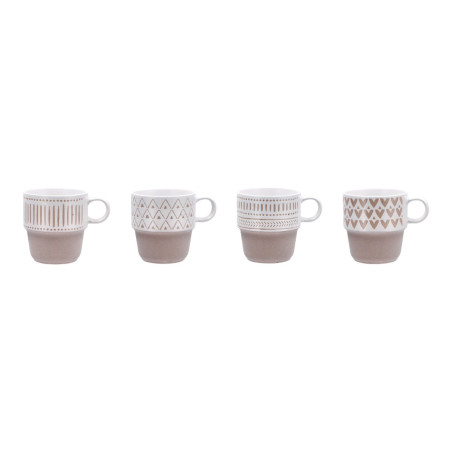 TAZZA MUG CERAMICA 4ASSORTITE 420ML