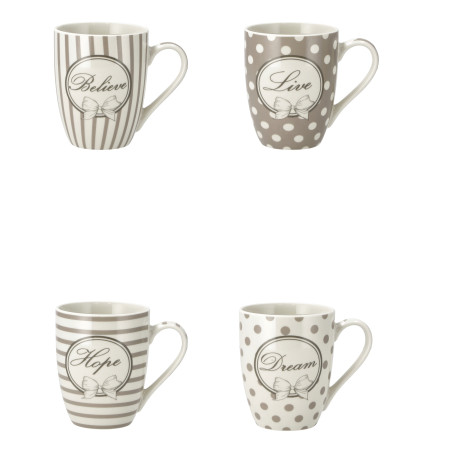 TAZZA MUG 4ASSORTITI