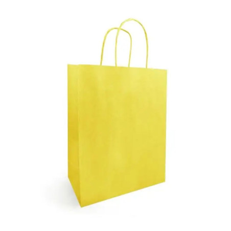 SHOPPER KRAFT JAUNE 18X8X22CM