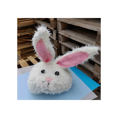 RABBIT HEAD DECO 31X29X54 PINK