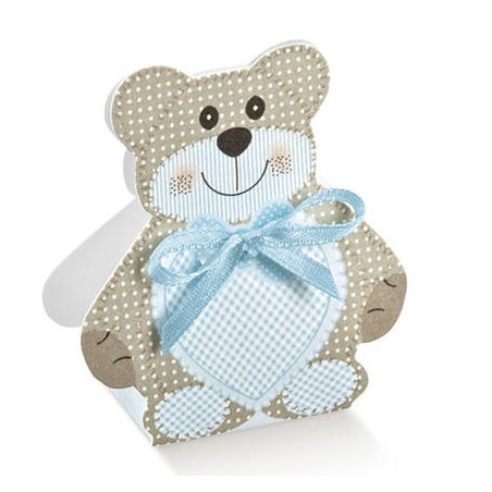 ORSETTO M.60X40X120 TED BEAR AZZURRO