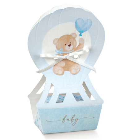 MONGOLFIERA 60X40X145 LITTLE BEAR AZZURRA