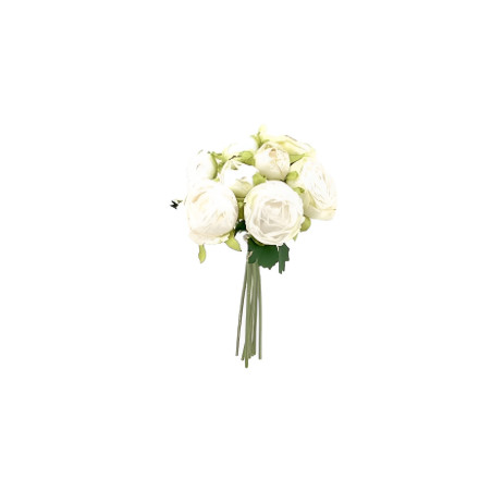 BOUQUET 27CM RANUNCULUS WHITE