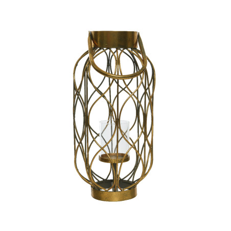 LANTERNA PORTA CANDELA GOLD H42 CM