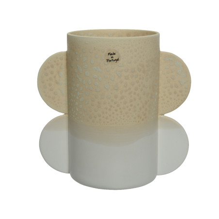 VASO CERAMICA LIGHT GREY H19.5 CM