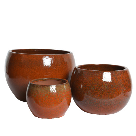 SET 3 CASPO' TERRACOTTA H38.5 CM