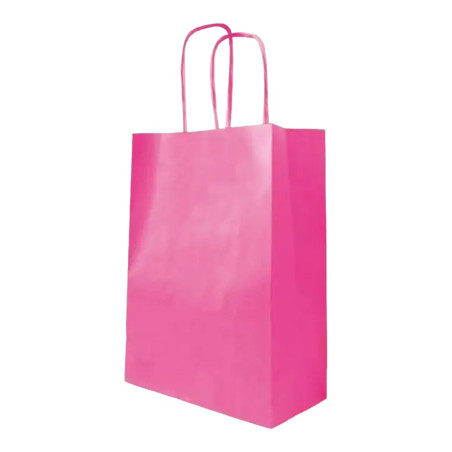 SHOPPER KRAFT BIANCO/FUXIA 23X12X30CM