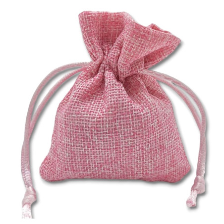 SACCHETTO JUTA COTTON 10X13 CM LIGHT PINK