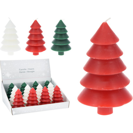 CANDELA ALBERO NATALE 12 CM 3 ASSORTITI