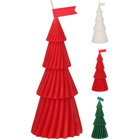 CANDELA ALBERO NATALE 16 CM 3 ASSORTITE