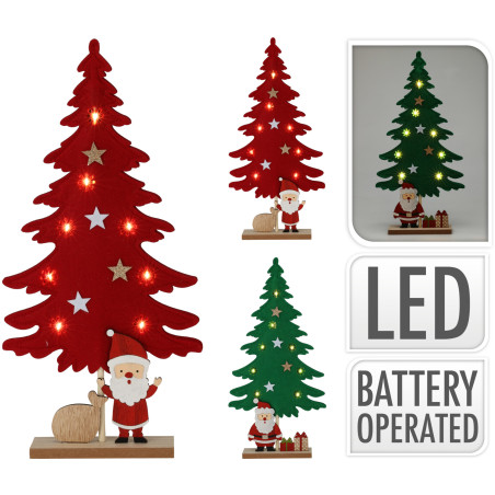 ALBERO A LED CON BABBO NATALE 45 CM