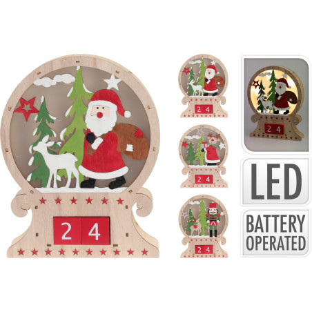 CALENDARIO AVVENTO A LED 3 ASSORTITI