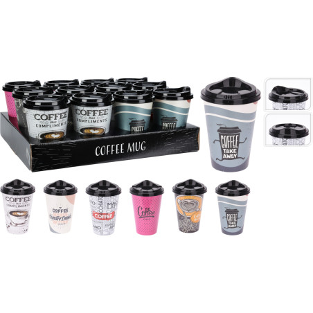 TAZZA PORTA CAFFE  500 ML 6 ASSORTITI