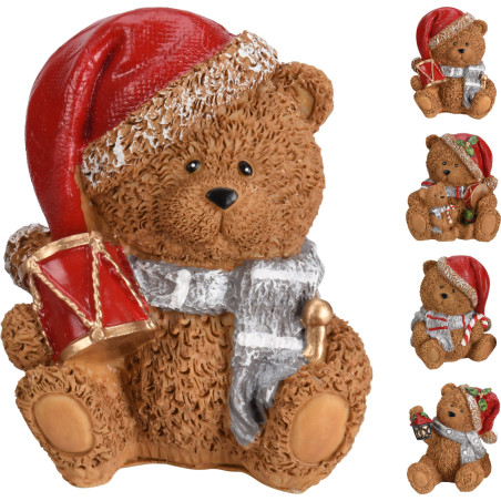 ORSO NATALE 10 CM 4 ASSORTITI