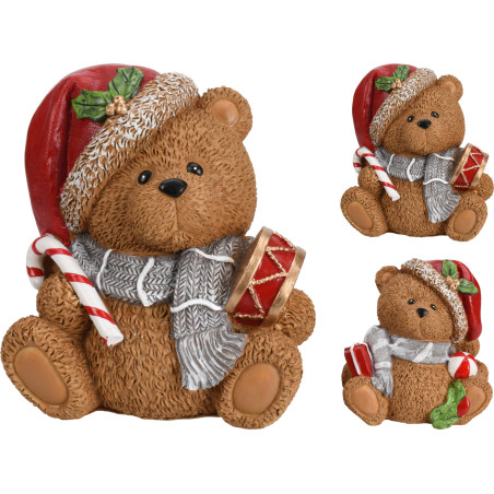 ORSO NATALE  14 CM 2 ASSORTITI