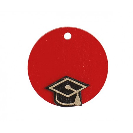 DECORAZIONE CAPPELLO LAUREA-ROSSO