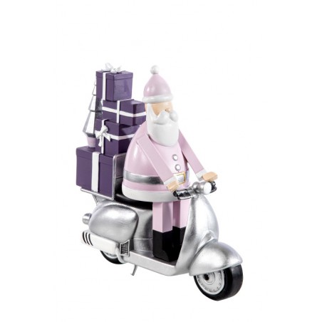 BABBO NATALE SU MOTO RESINA 21CM