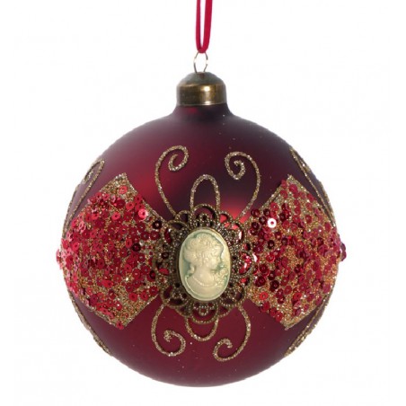 SFERA BURGUNDY DEC.CAMEO D.12 VETRO