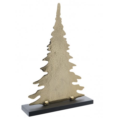 ALBERO IN ALLUMINIO ORO CON BASE LEGNO