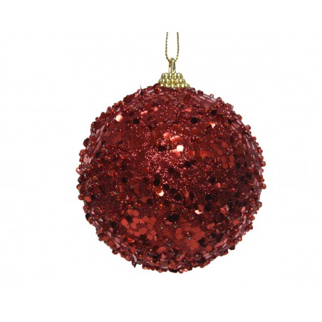 SFERA GLITTER CHRISTMAS RED D8