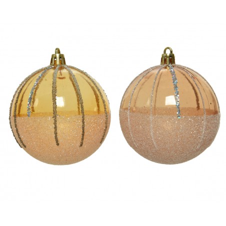 SFERA TRASPARENTE GLITTER BROWN-GOLD D8