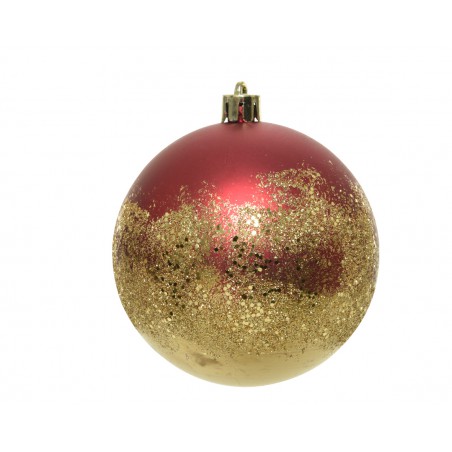 SFERA ROSSA OPACO E ORO GLITTER