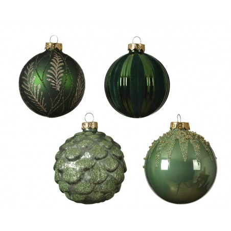 SFERA VETRO LUCIDO OPACO GLITTER GREEN