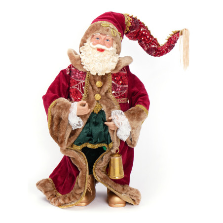 BABBO NATALE BURGUNDY-VERDE 66CM