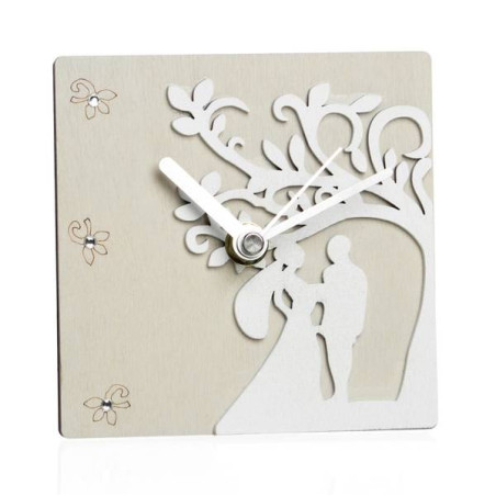 OROLOGIO COPPIA  SPOSI- TREE 12*12