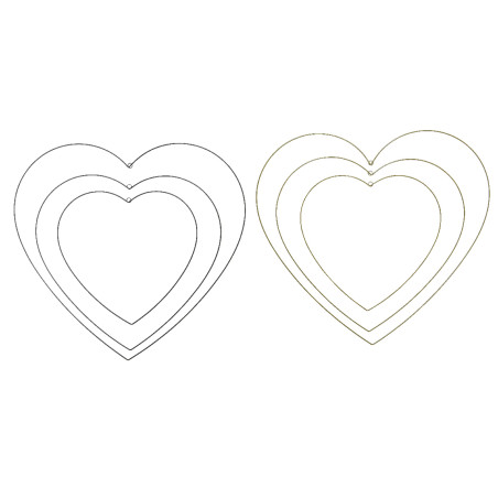 CUORE IN FERRO SILVER-GOLD