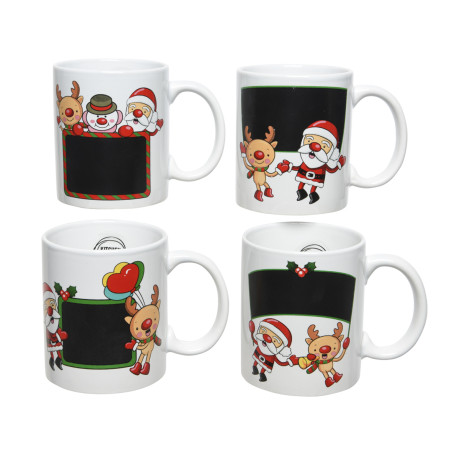 TAZZA NATALE 4ASS H9.5