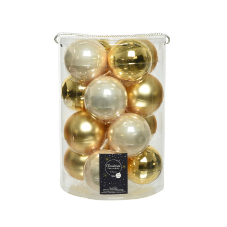 SFERA VETRO D8 GOLD-CREAM