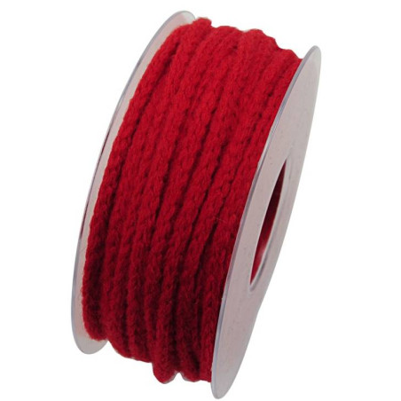 ROTOLO TRECCIA LANA RED 6MMX20MT