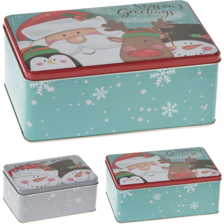 SET 3 SCATOLE LATTA NATALE