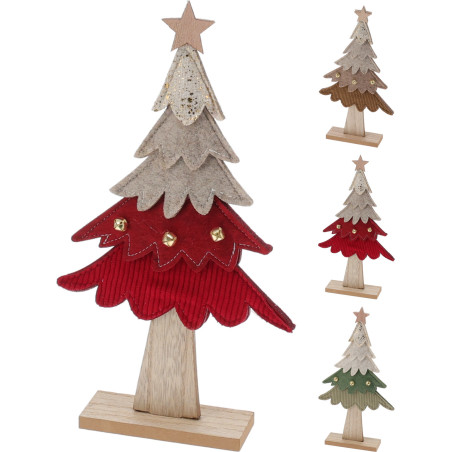 ALBERO LEGNO-FELTRO 28CM 3ASSORTIMENTO