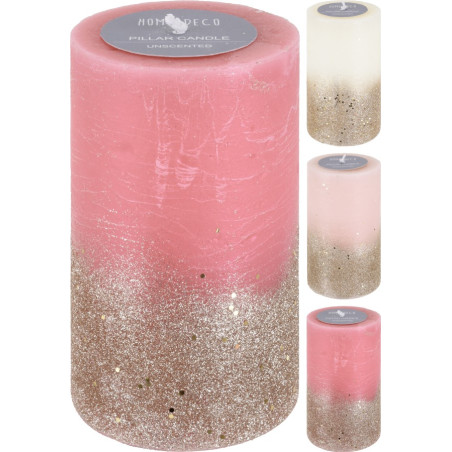 CANDELA GLITTER 9X15CM 3 ASSORTITE