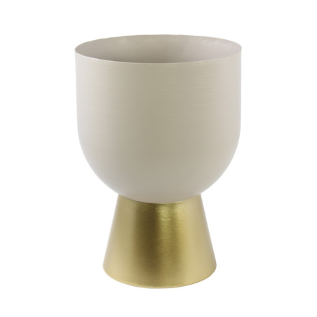 VASO AVORIO ORO D25X35CM METALLO